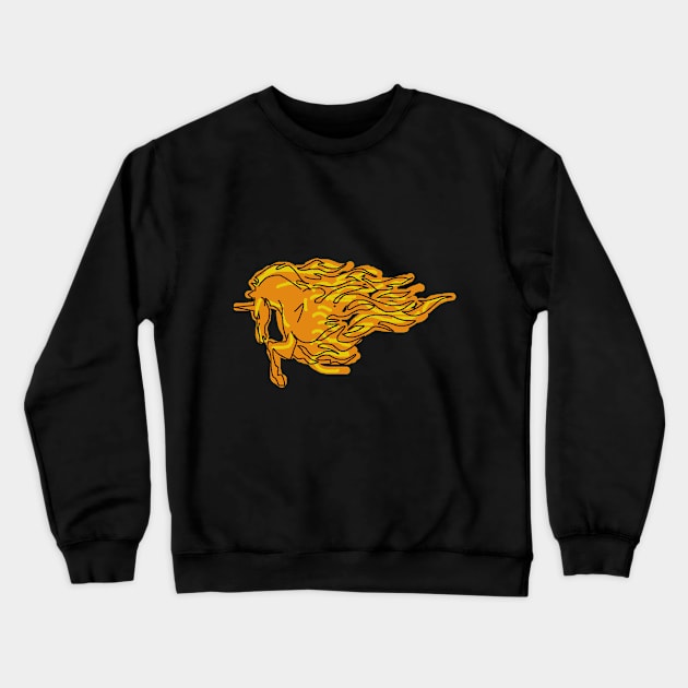 Burning Horse Crewneck Sweatshirt by Shreedigital 